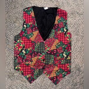 Vintage Saddle River Sportswear Sz L/XL - Christmas/Holiday Vest - EUC 80’s 90’s